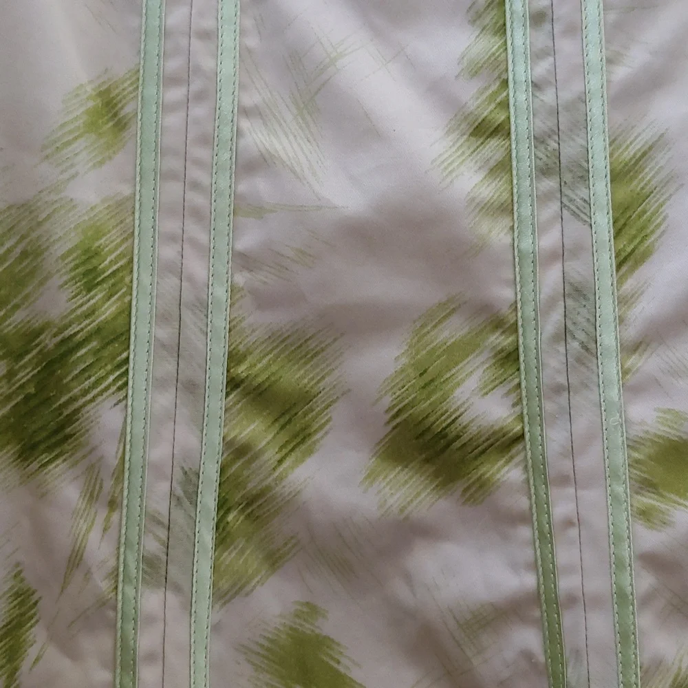 Y2K Old Navy Cotton Panel Wavy Flare Skirt w/Satin Sash, Waist 35 in. (Spr 2006) - Picture 3 of 8